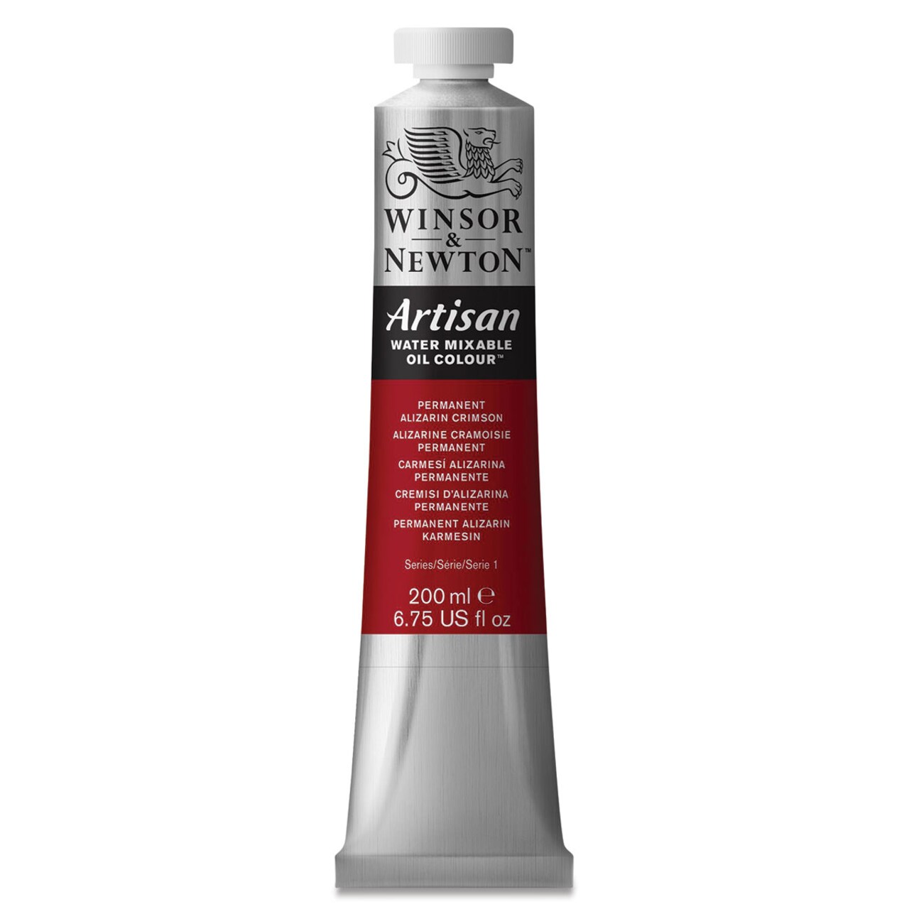 Winsor & Newton Artisan Water Mixable Oil Paint - Permanent Alizarin Crimson, 200 ml tube